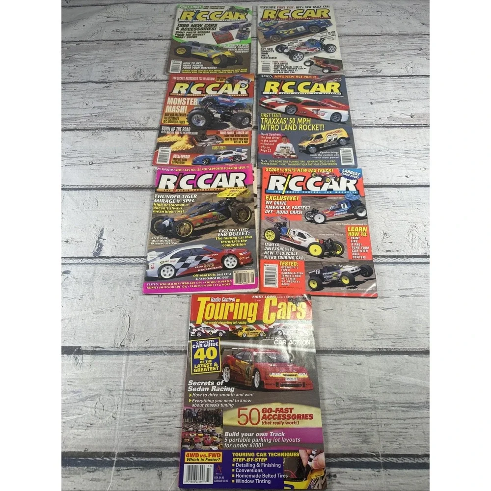 Lot of 7 Radio Control Car Magazines  R/C cars Magazines. (1) 97, (3) 98, (3) 99